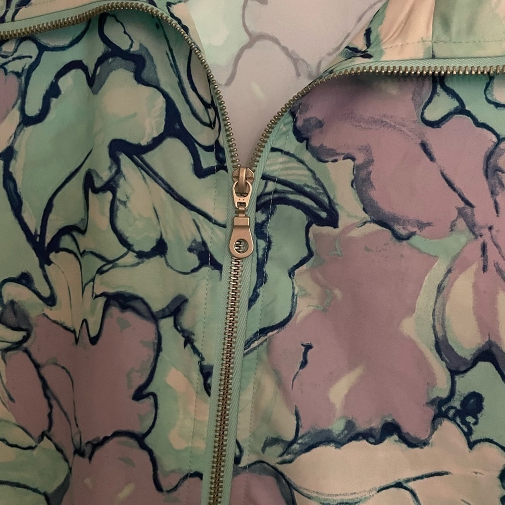 Chico’s Watercolour Ella Zip Jacket Medium - Picture 3 of 4